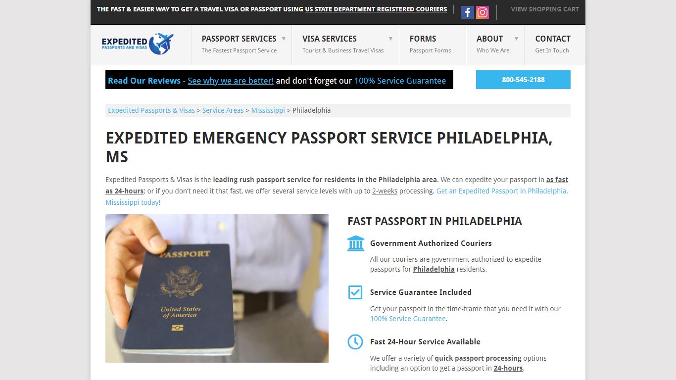 Expedite a Passport in Philadelphia Fast - Philadelphia, MS Passport ...