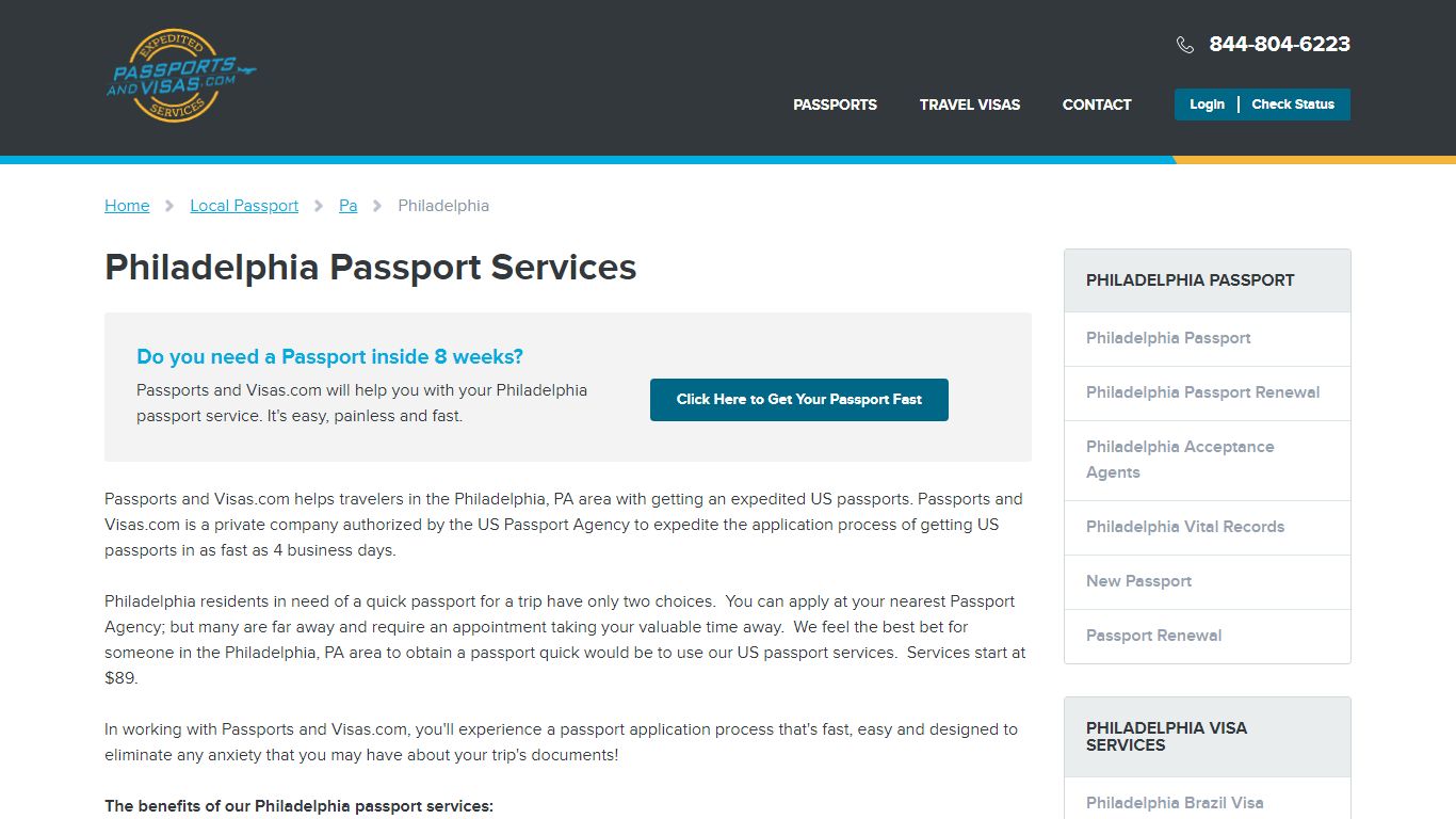 Philadelphia Passport Services - Passports and Visas.com